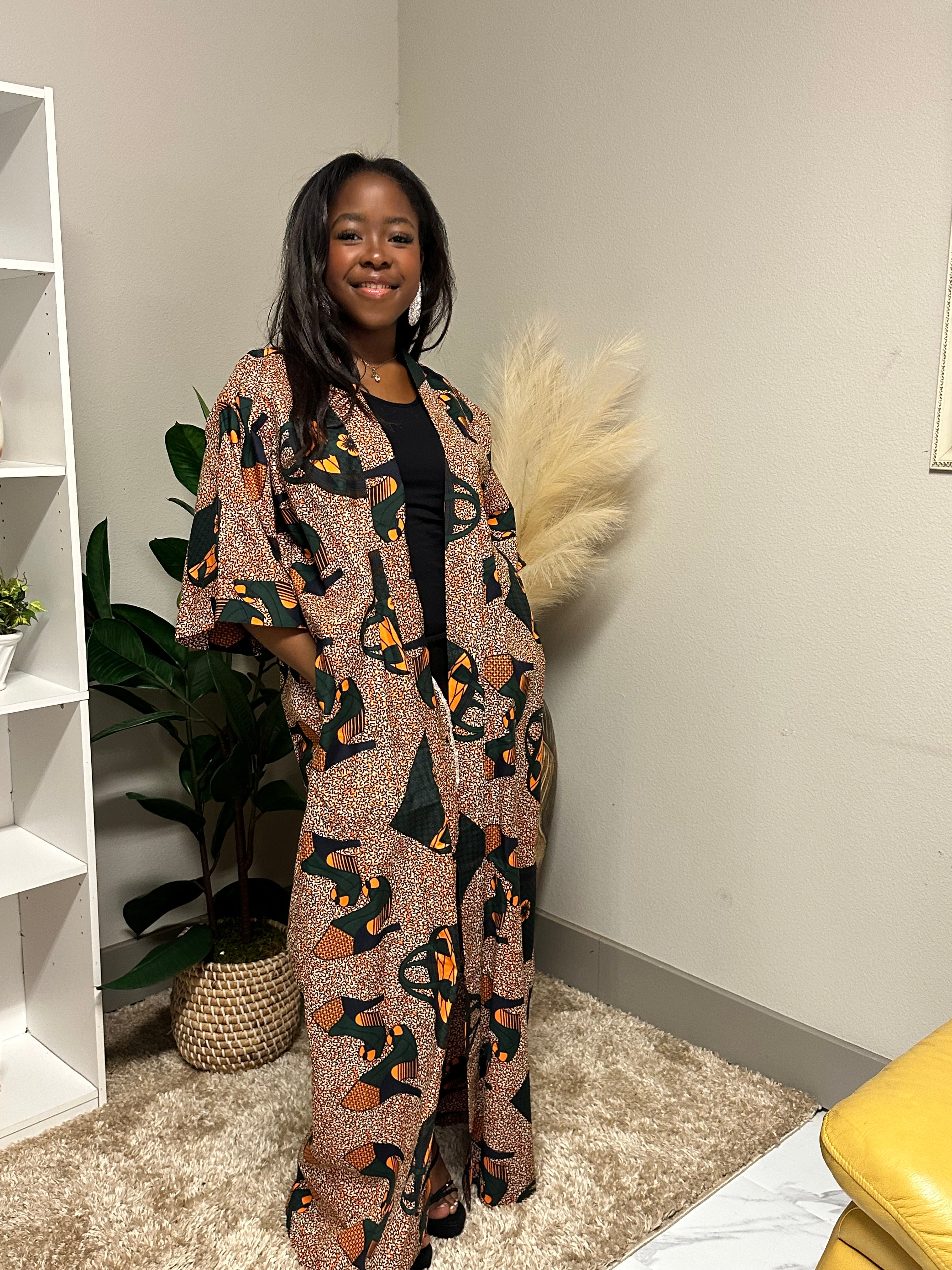 Long Brown African Jacket