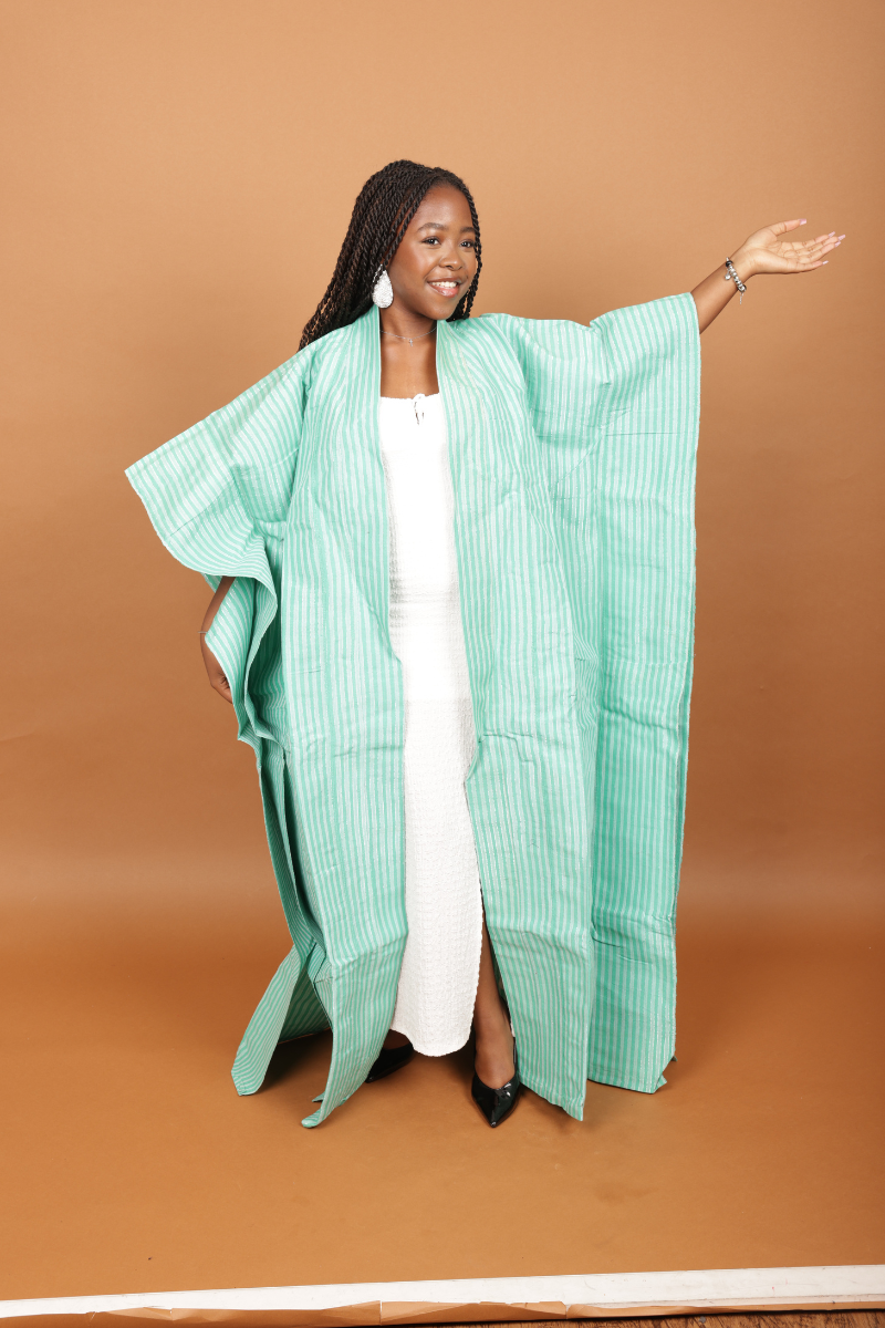 Teal Striped Asoke Jacket