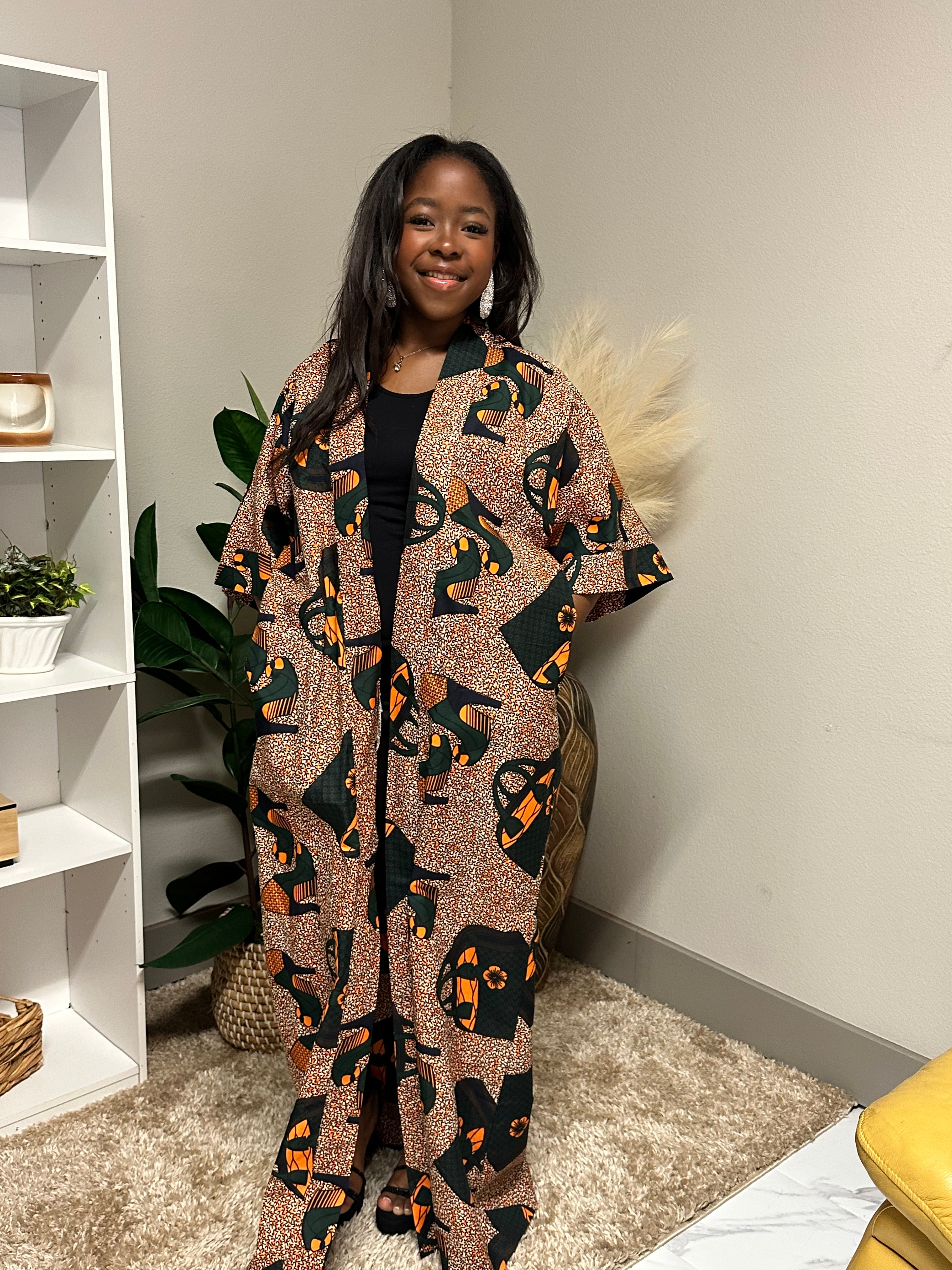 Long Brown African Jacket