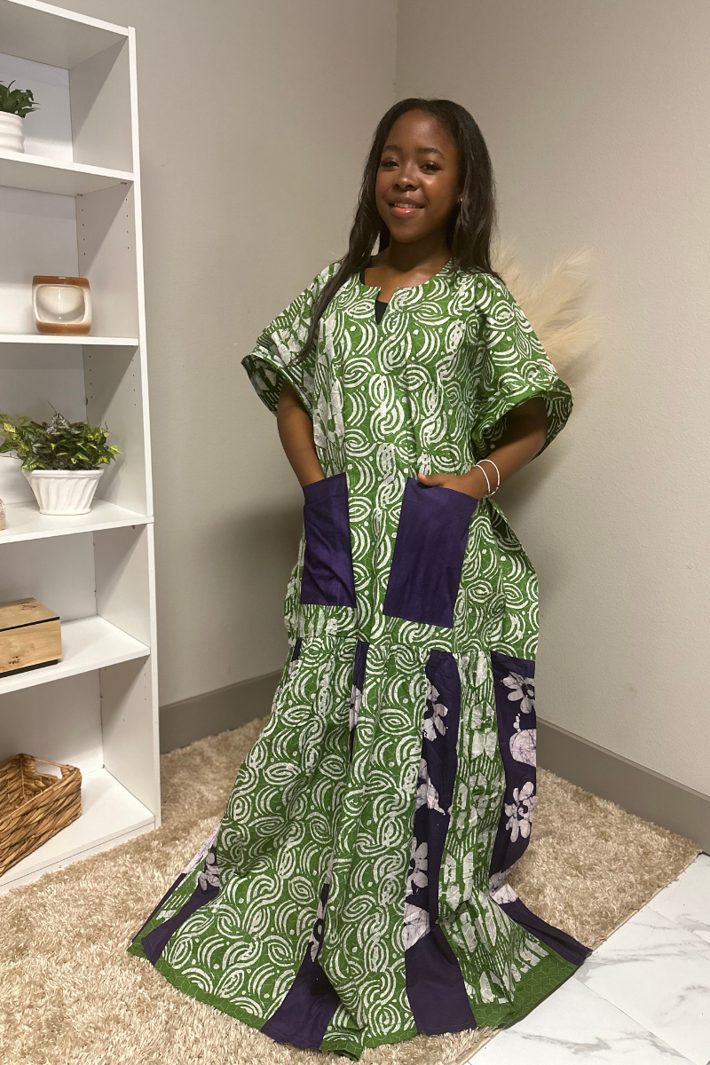 Green Purple AB Dress