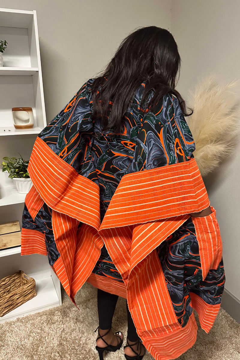 Orange Kimono Jacket